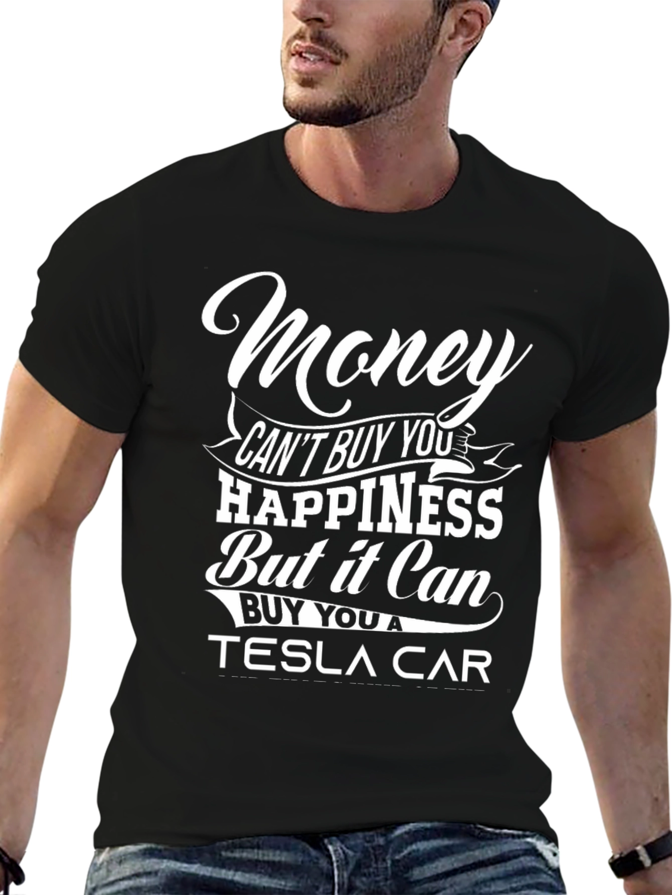 Funny Tesla Car Graphic T-Shirt