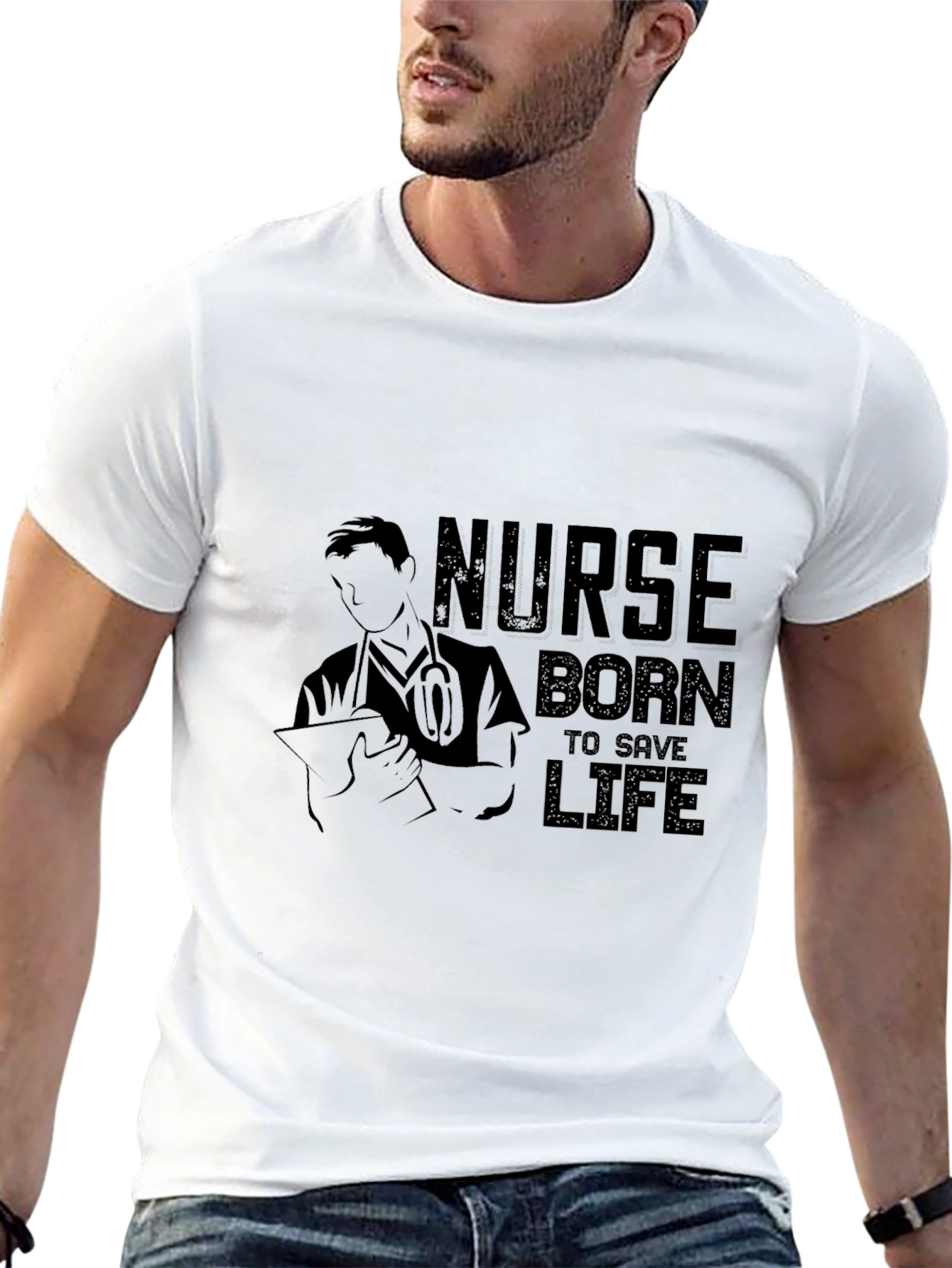 Nurse Born to Save Life Graphic Tee
