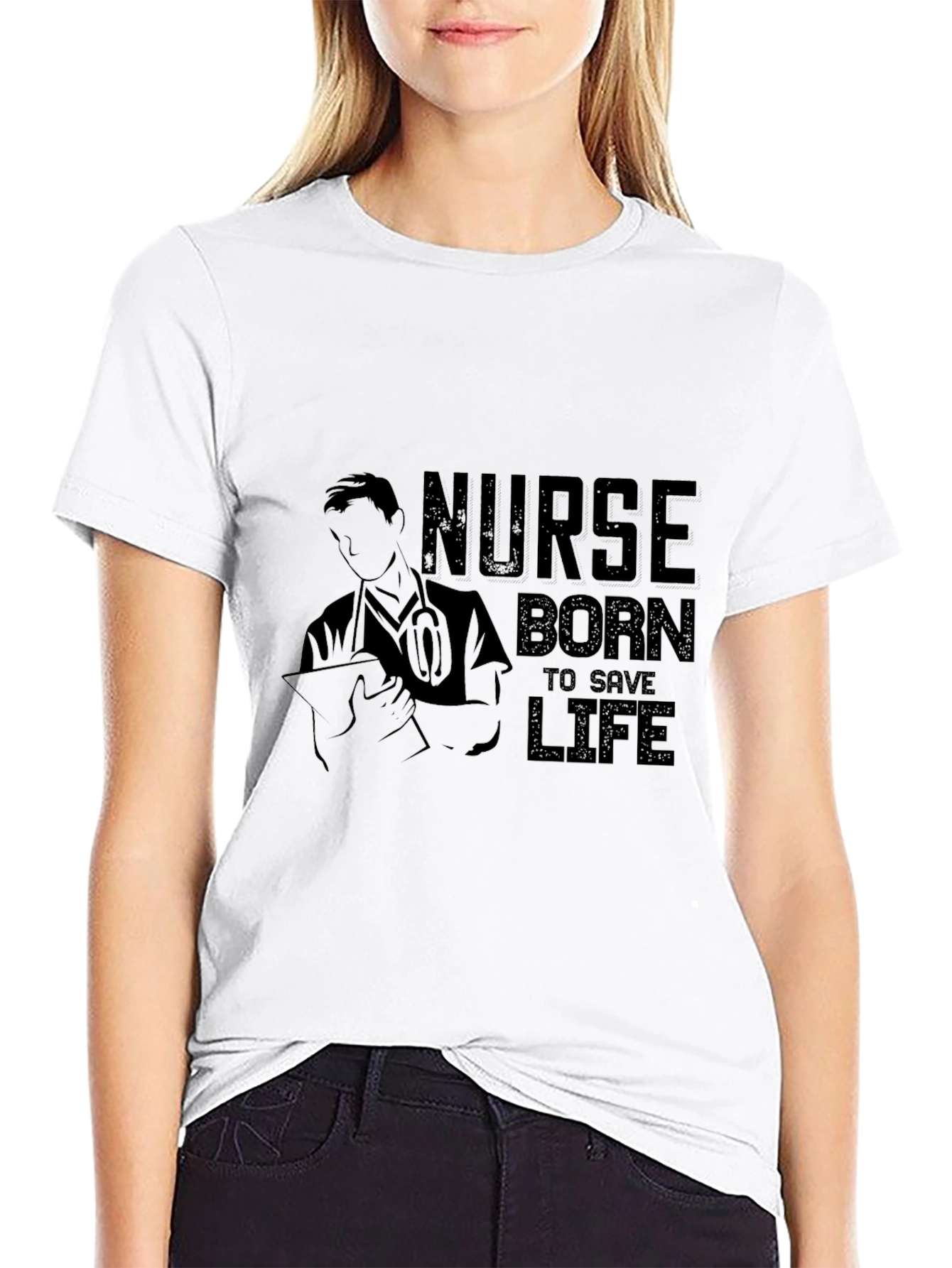 Nurse Born to Save Life Graphic Tee