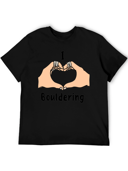 I Love Bouldering Heart Hands Graphic Tee