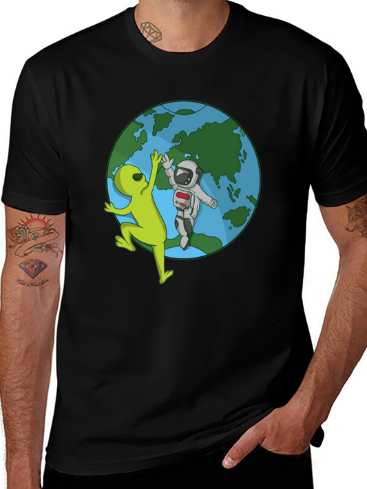 Alien & Astronaut High Five T-Shirt