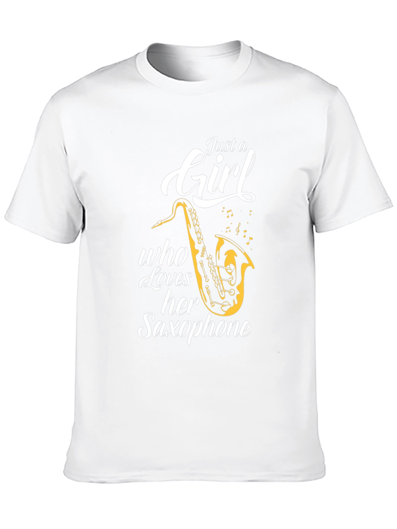 Just A Girl Who Loves Her Saxophone Black T-Shirt