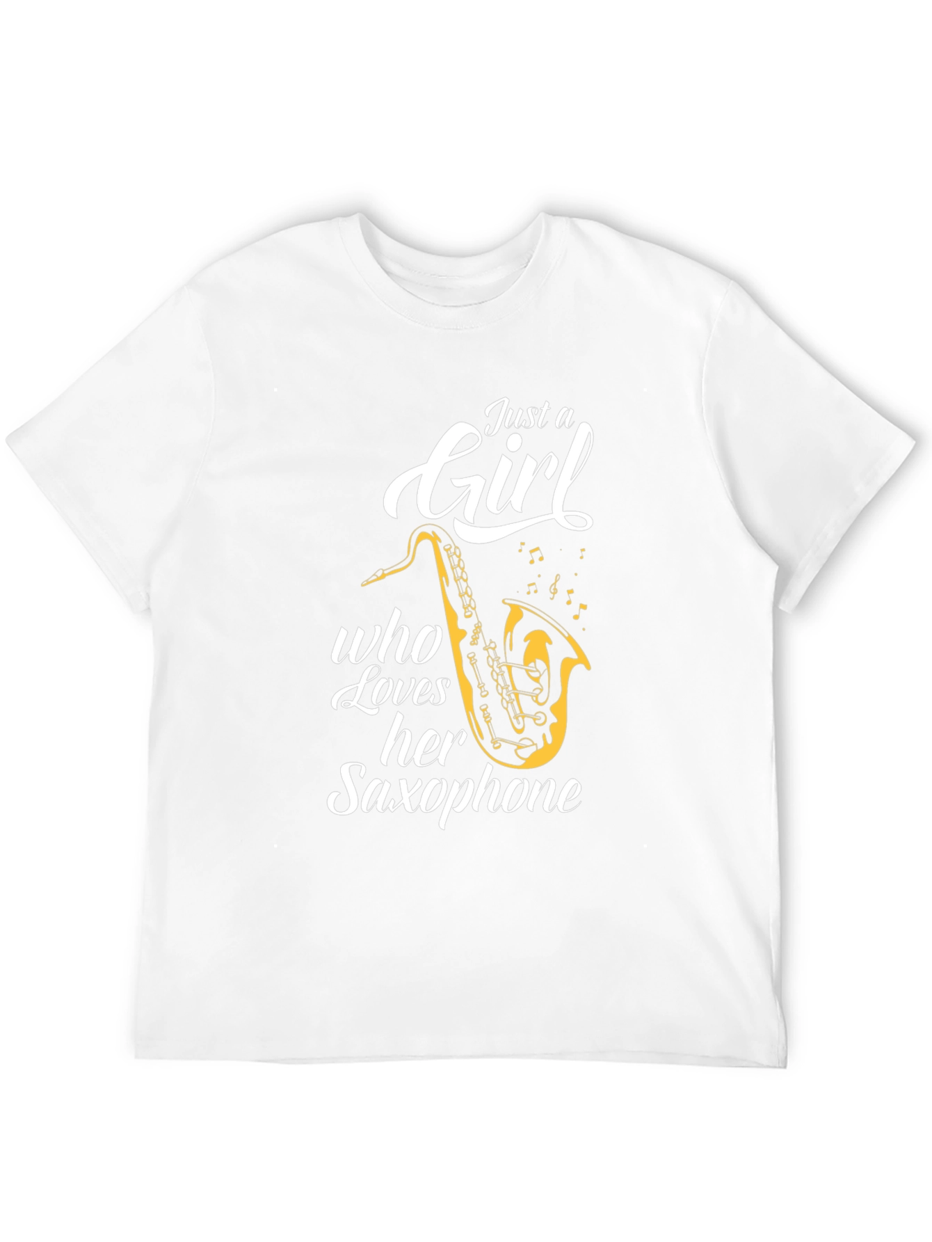 Just A Girl Who Loves Her Saxophone Black T-Shirt