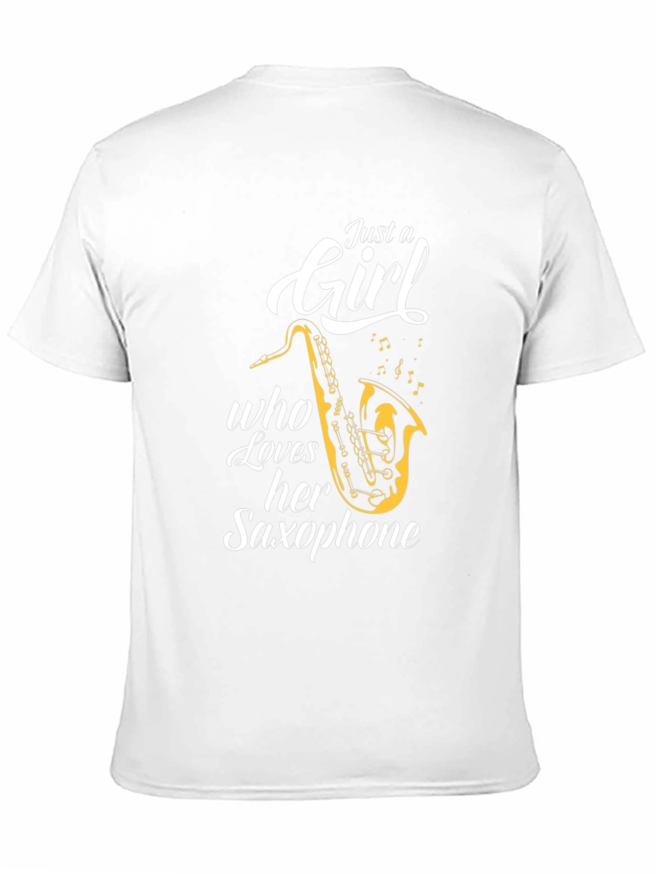 Just A Girl Who Loves Her Saxophone Black T-Shirt