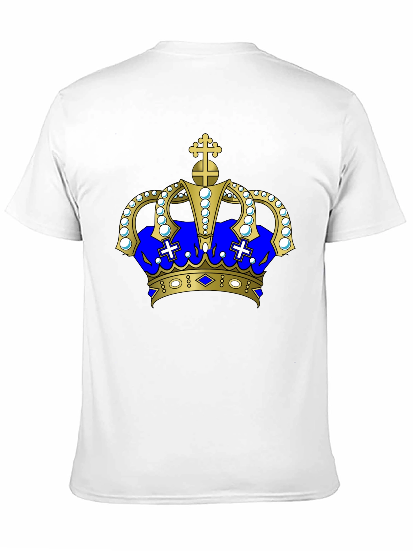 Regal Crown Graphic Tee - Black Cotton T-Shirt