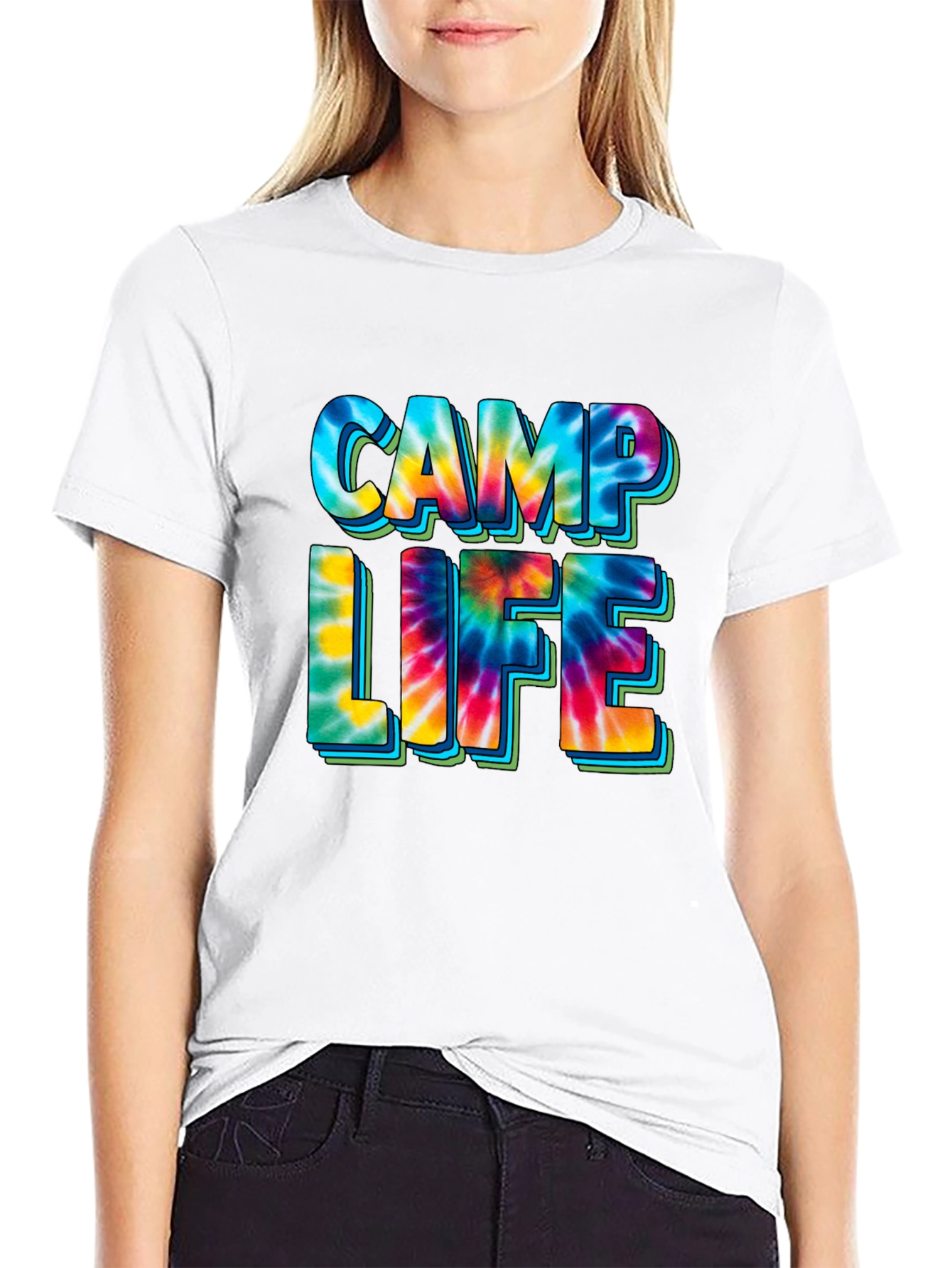 Camp Life Tie-Dye Graphic T-Shirt