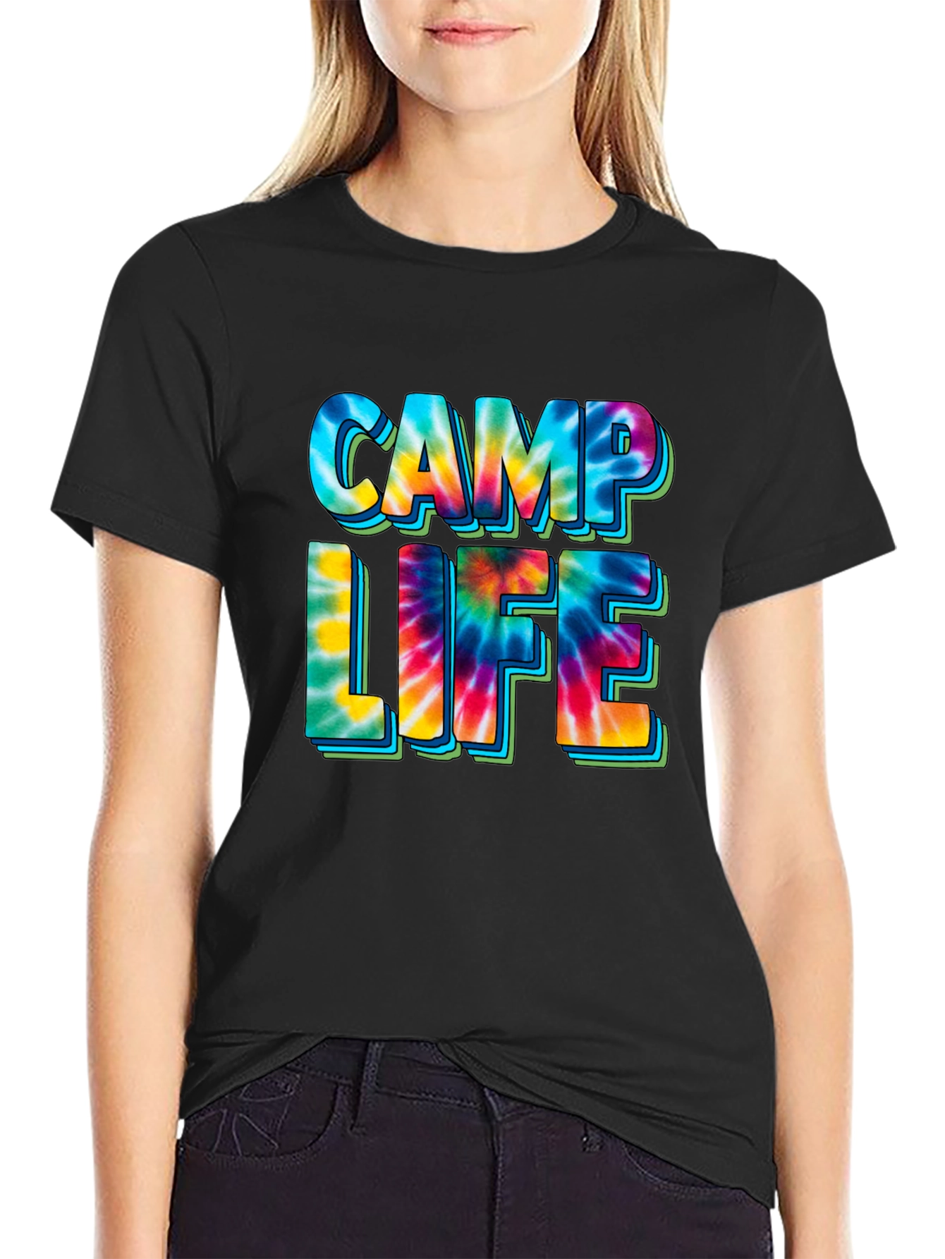 Camp Life Tie-Dye Graphic T-Shirt