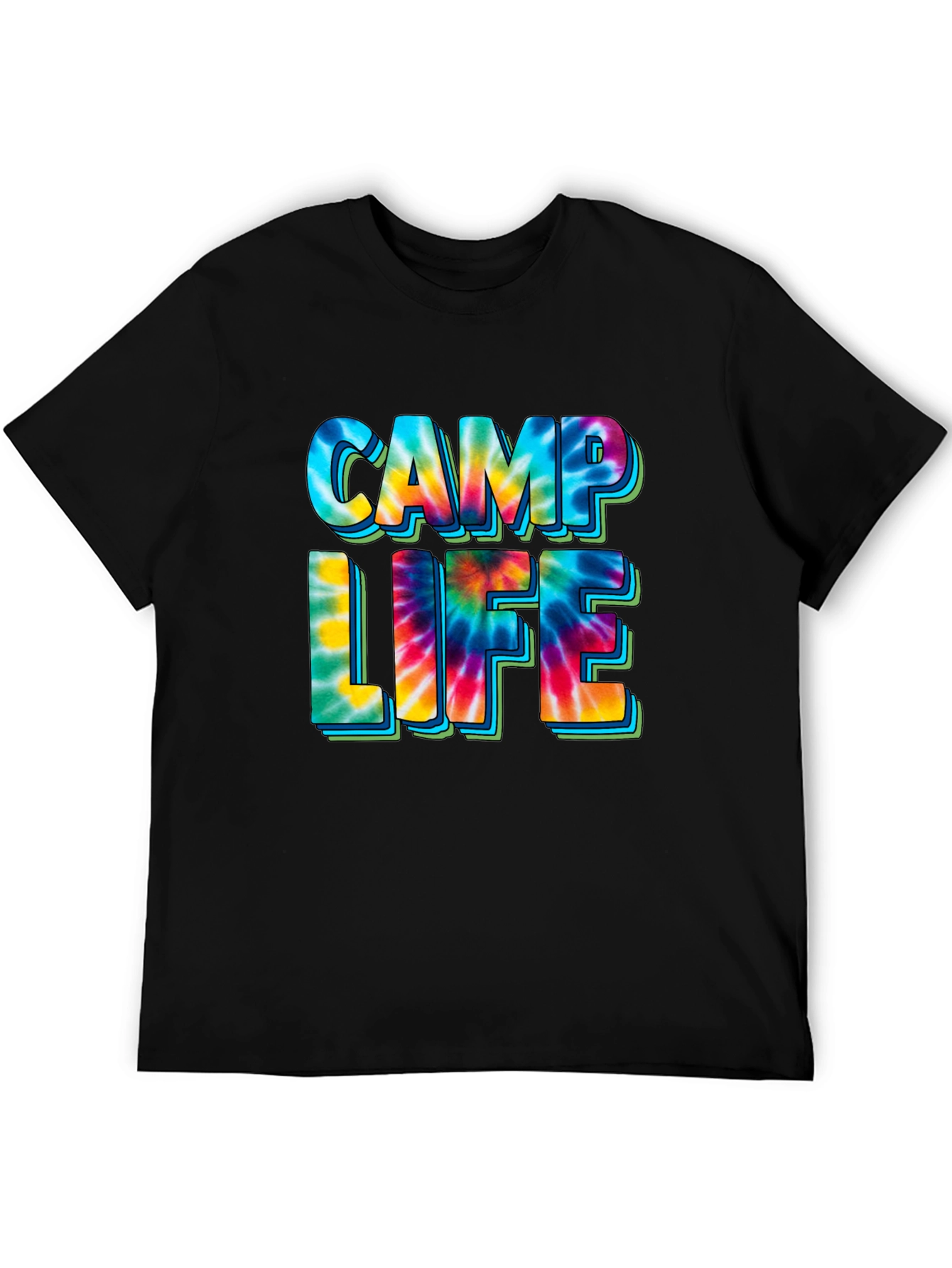 Camp Life Tie-Dye Graphic T-Shirt