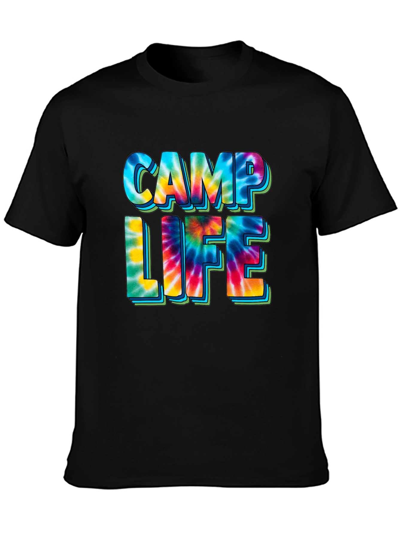 Camp Life Tie-Dye Graphic T-Shirt
