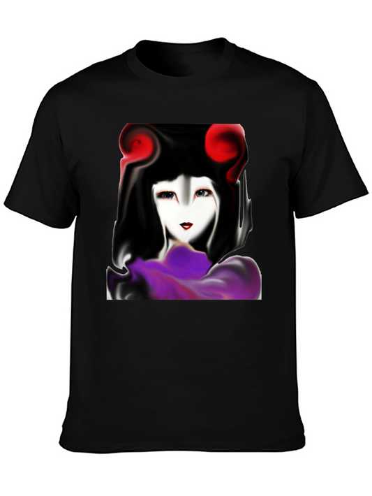 Abstract Geisha Graphic T-Shirt