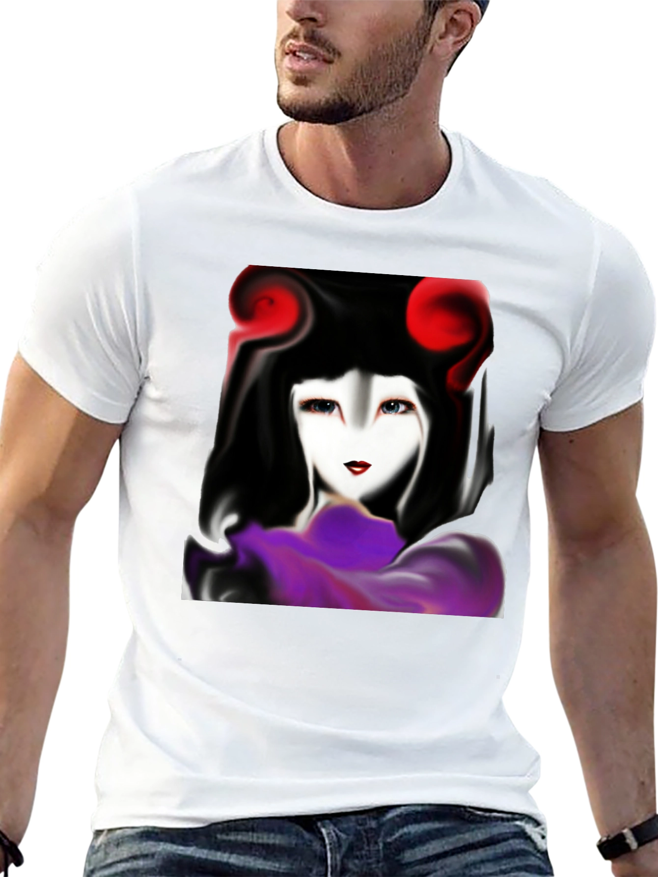 Abstract Geisha Graphic T-Shirt