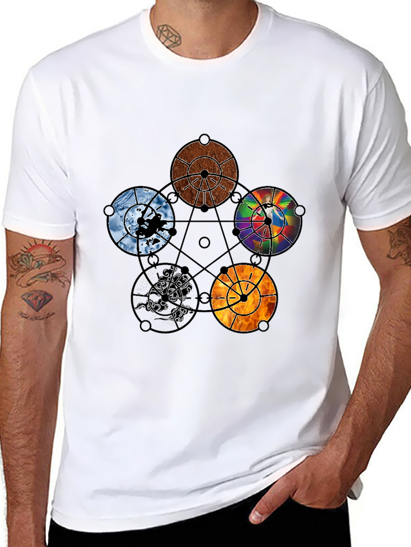 Five Elements Graphic Tee - Unique Design