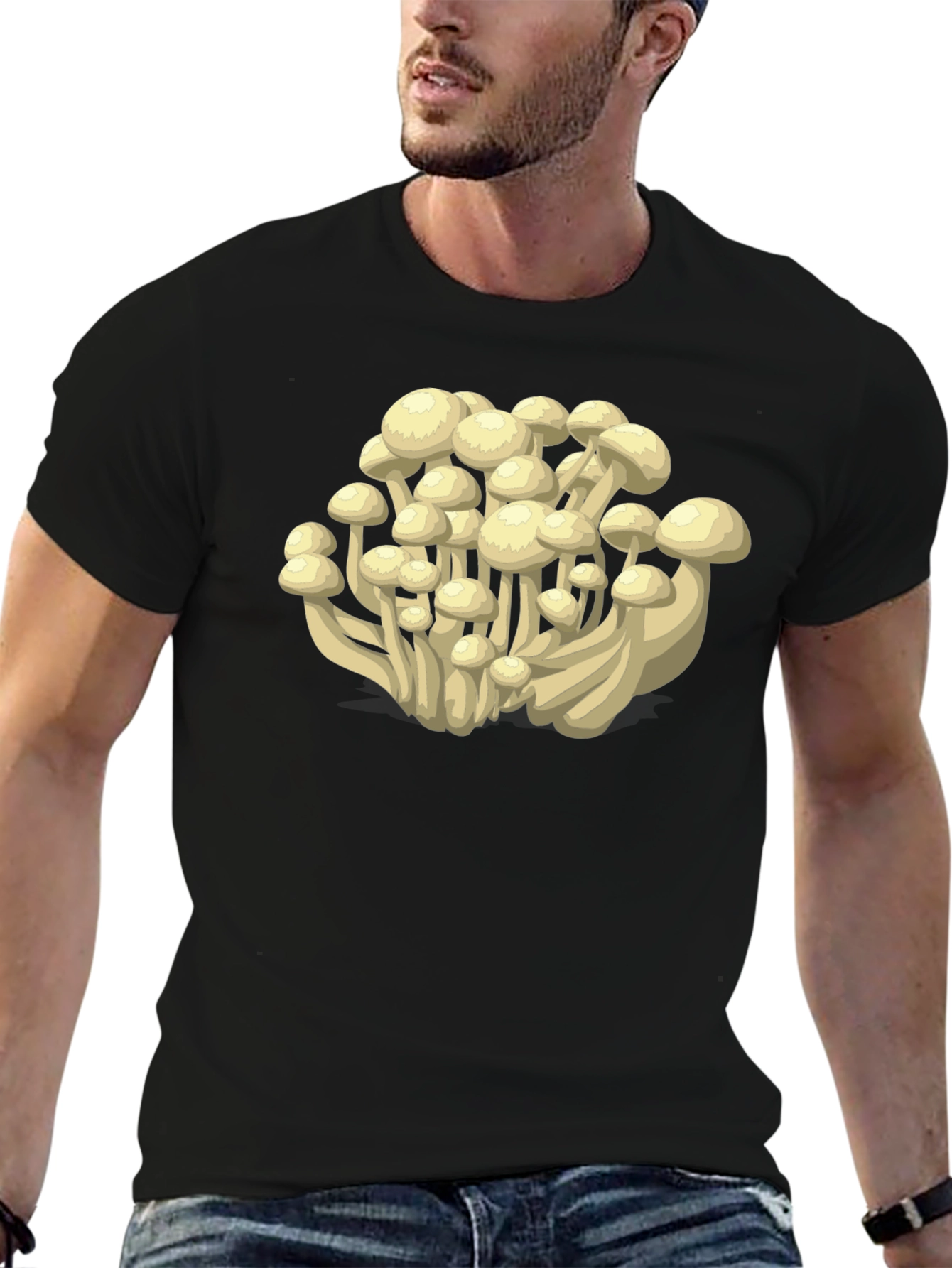 Mushroom Print T-Shirt - Funky Fungi Fashion