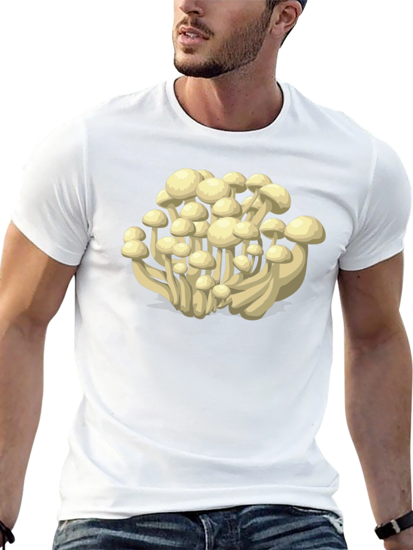 Mushroom Print T-Shirt - Funky Fungi Fashion