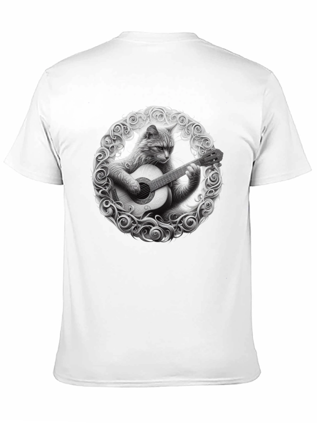Cat Playing Guitar T-Shirt - Unique Graphic Tee