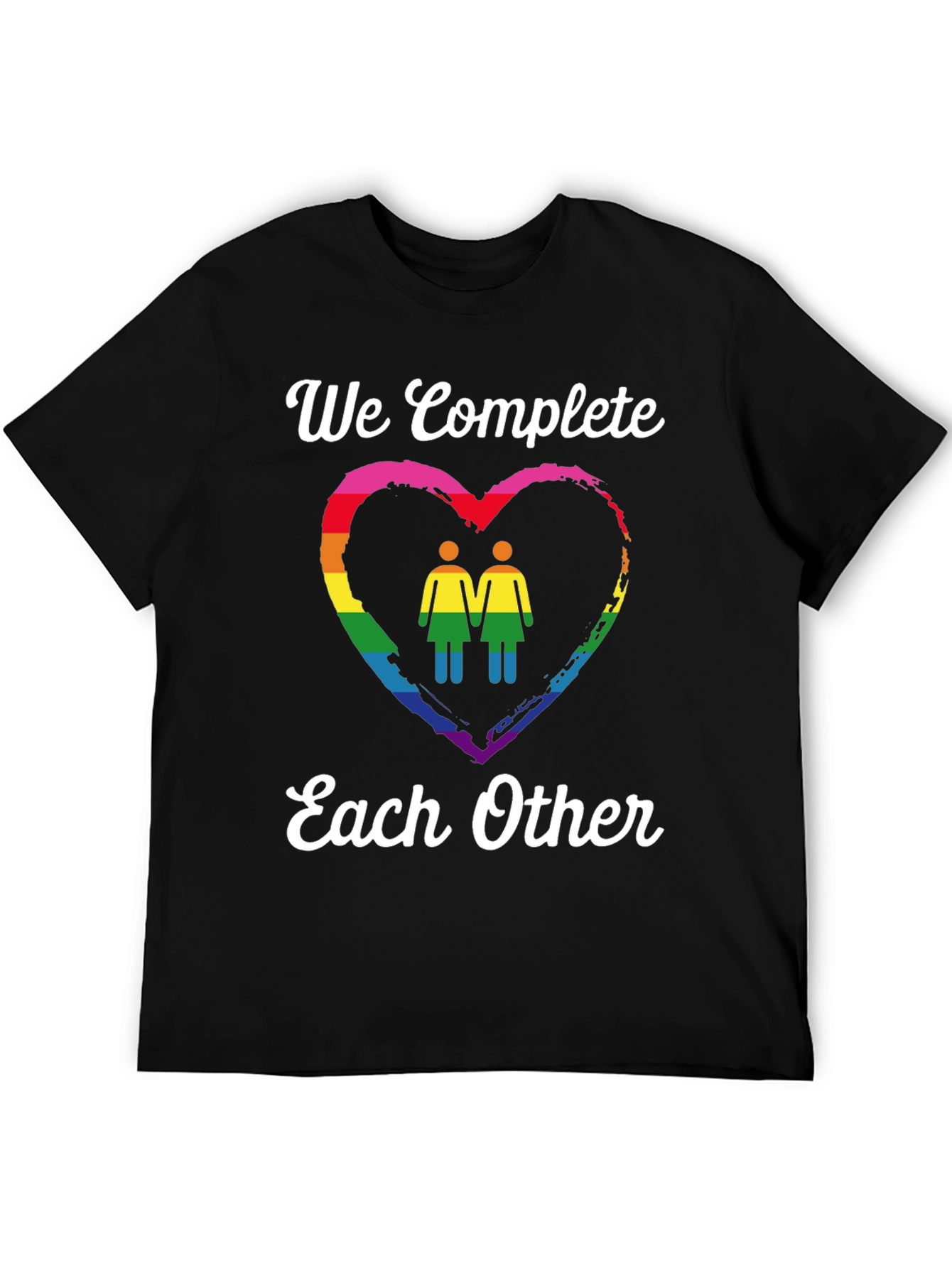 LGBTQ+ Pride T-Shirt: We Complete Each Other