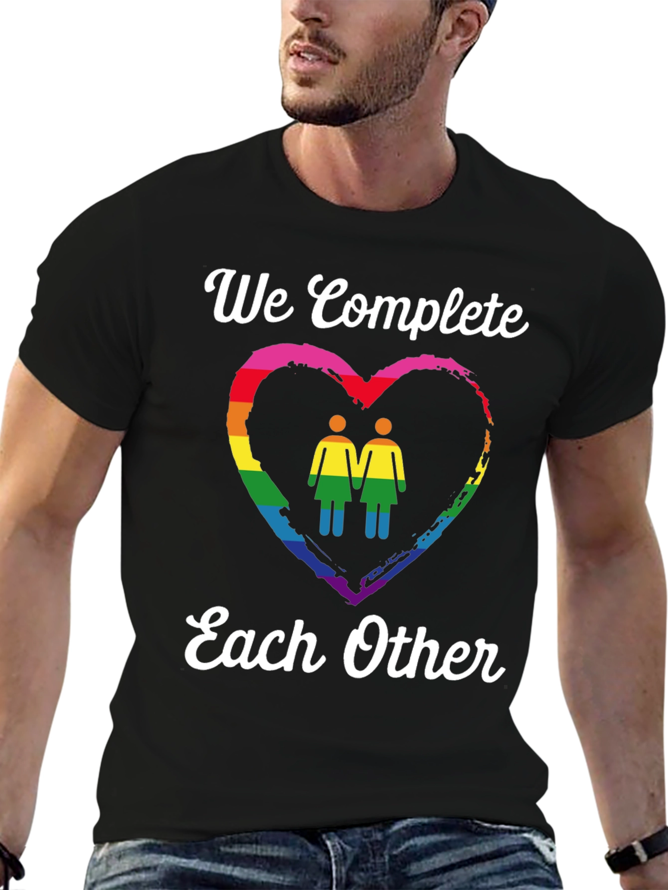 LGBTQ+ Pride T-Shirt: We Complete Each Other