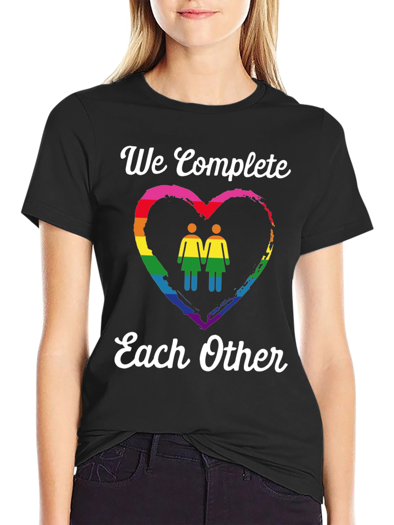 LGBTQ+ Pride T-Shirt: We Complete Each Other