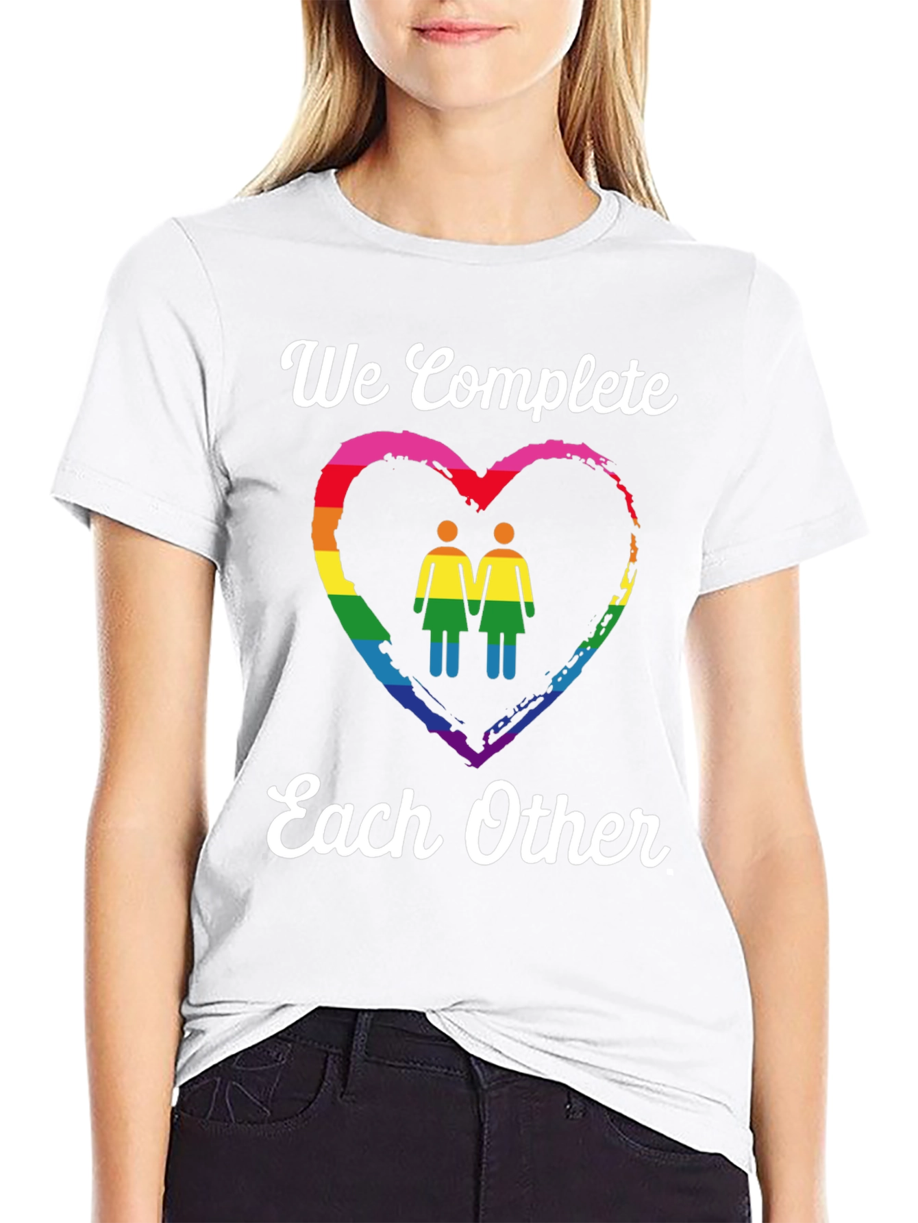 LGBTQ+ Pride T-Shirt: We Complete Each Other