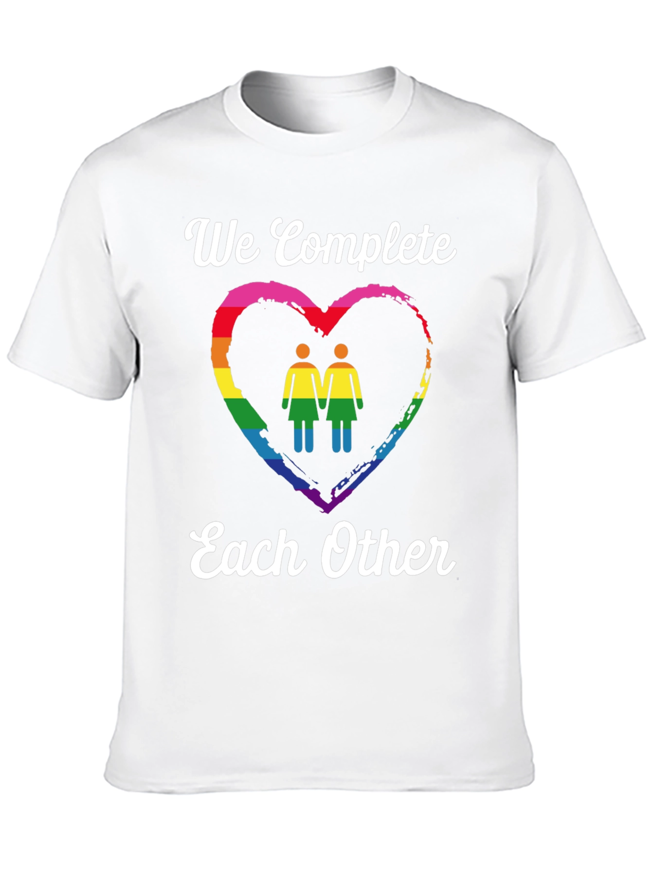 LGBTQ+ Pride T-Shirt: We Complete Each Other