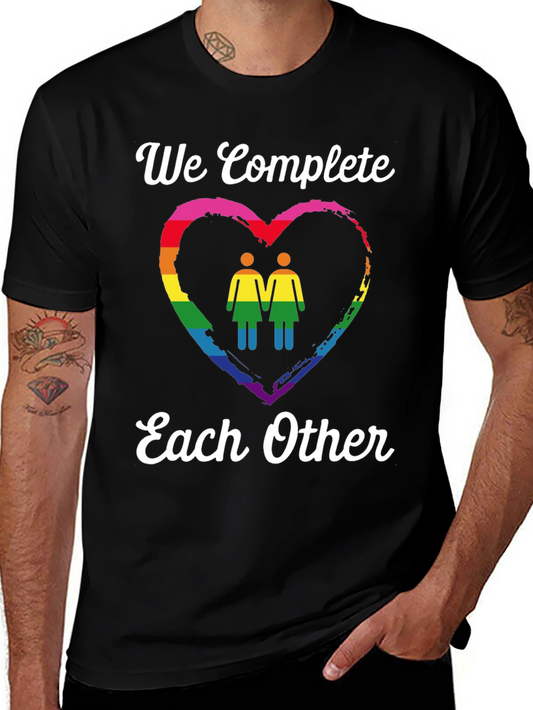 LGBTQ+ Pride T-Shirt: We Complete Each Other