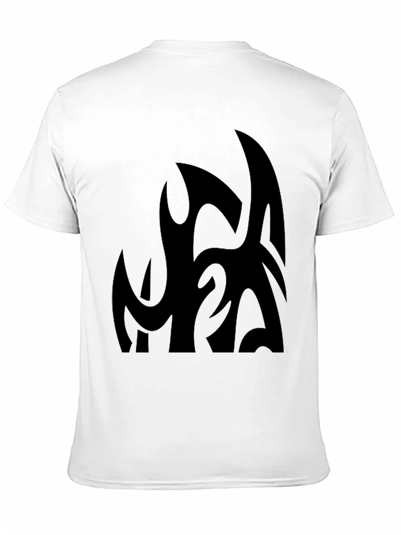 Black Graphic Tee - Abstract Design Casual Fit