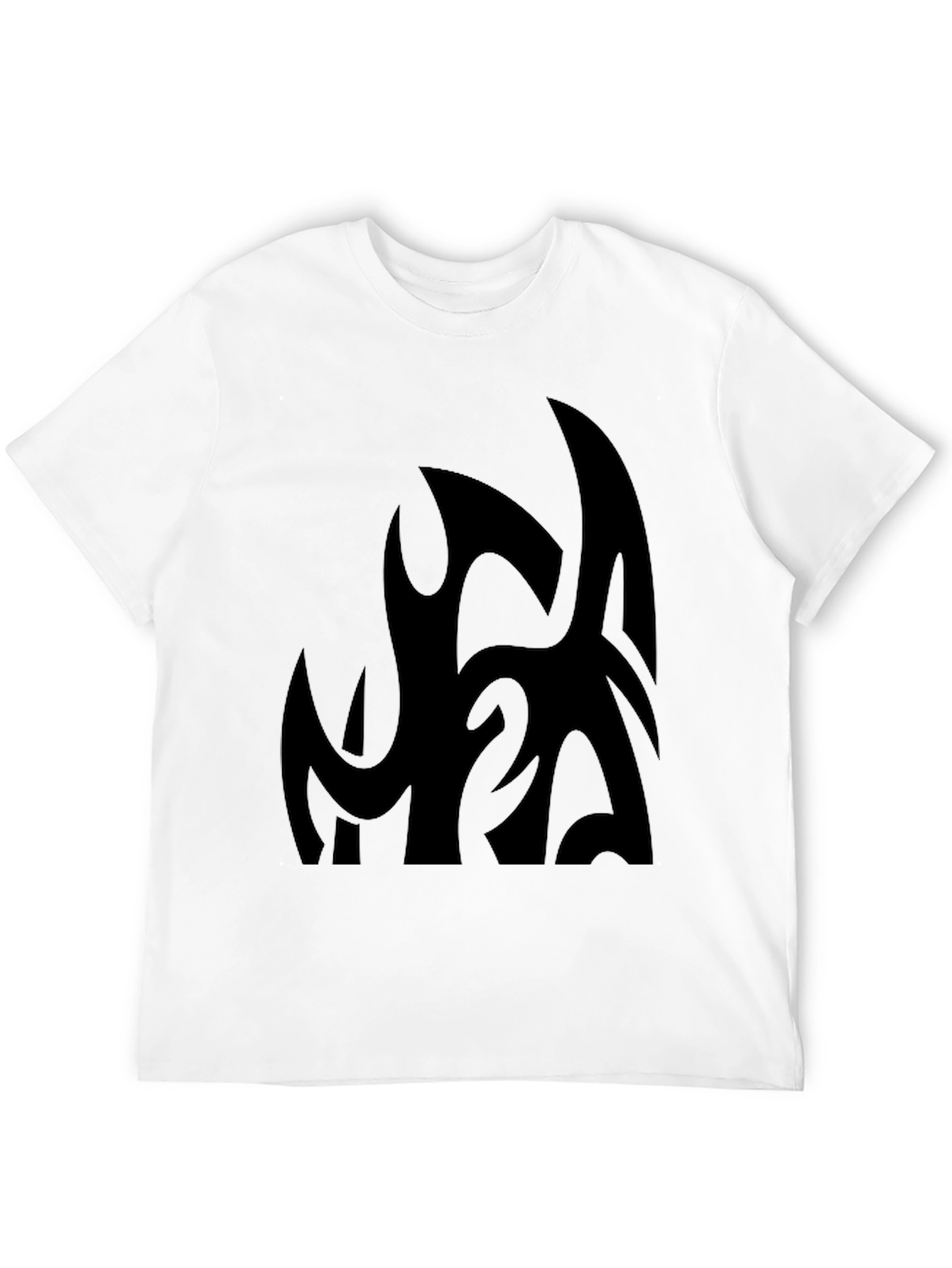 Black Graphic Tee - Abstract Design Casual Fit