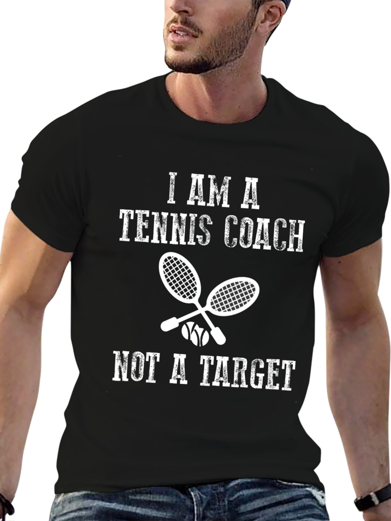 Tennis Coach T-Shirt - Not a Target Funny Tee