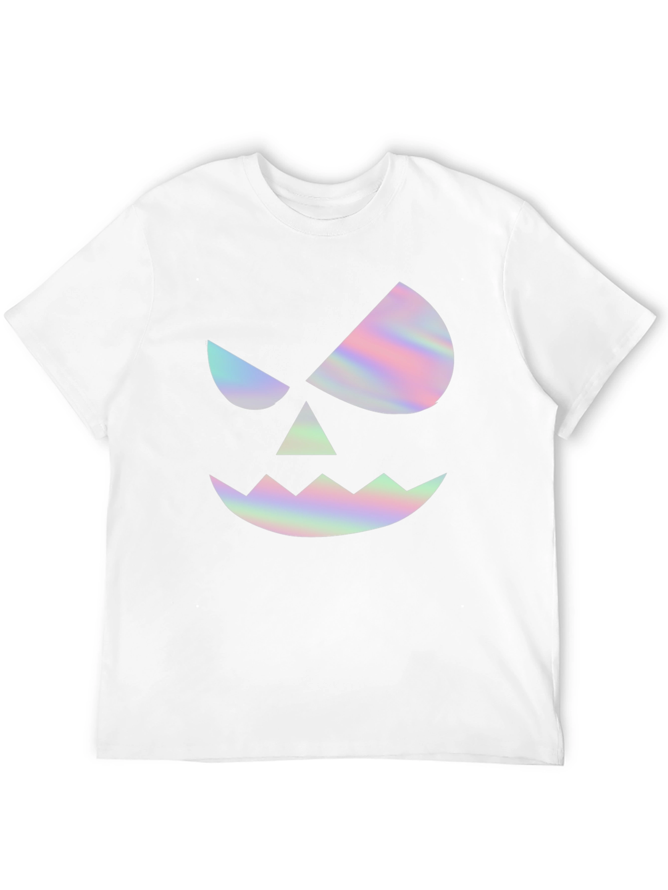 Halloween Pumpkin Face Graphic Tee - Mens Black T-Shirt