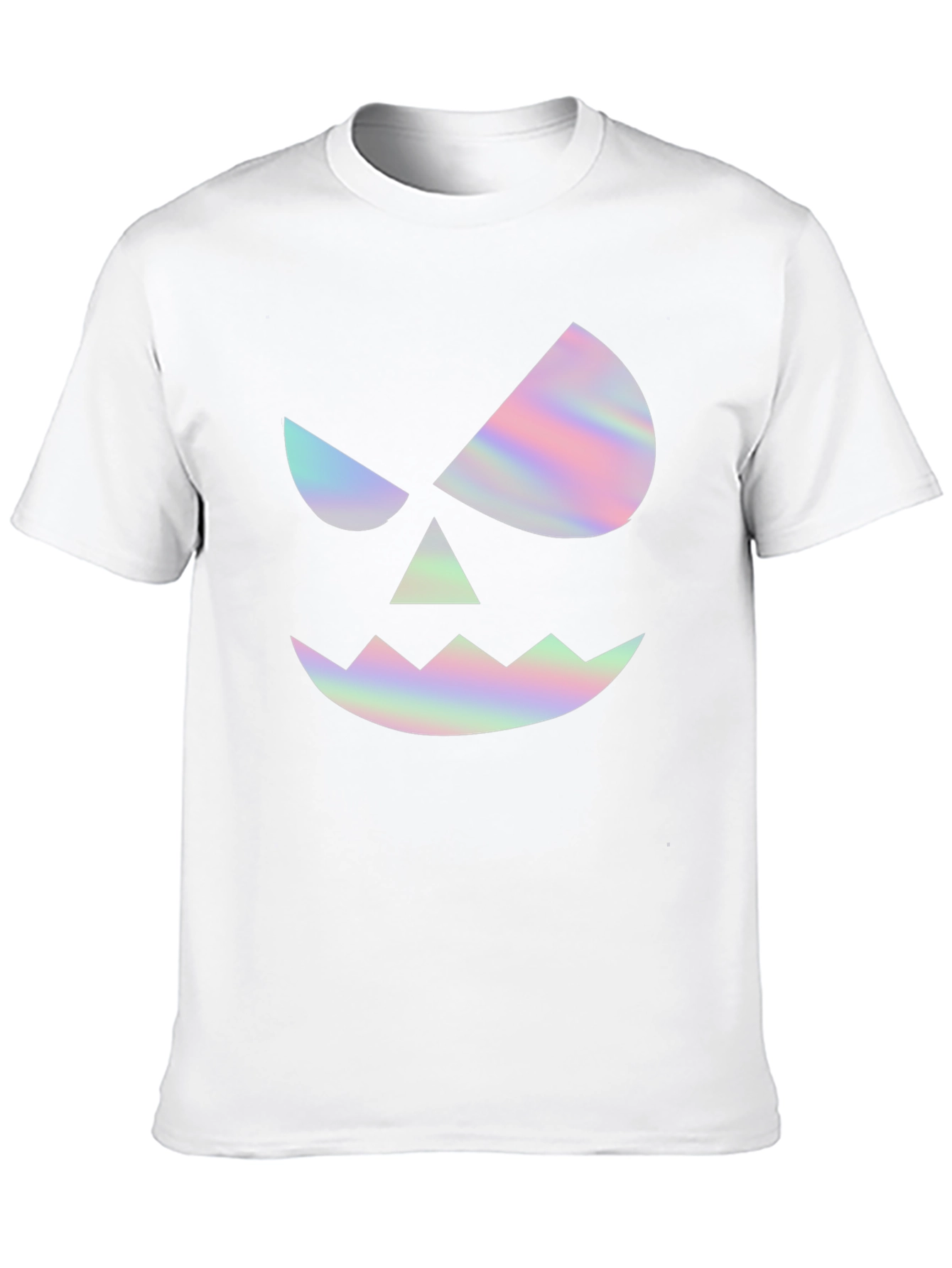 Halloween Pumpkin Face Graphic Tee - Mens Black T-Shirt
