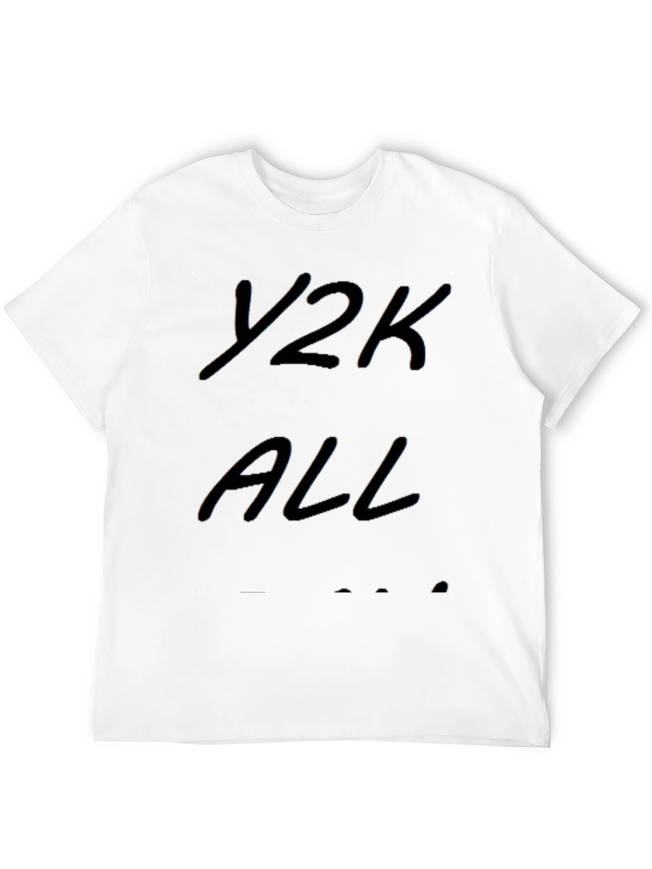 Y2K ALL T-Shirt - Black Casual Style