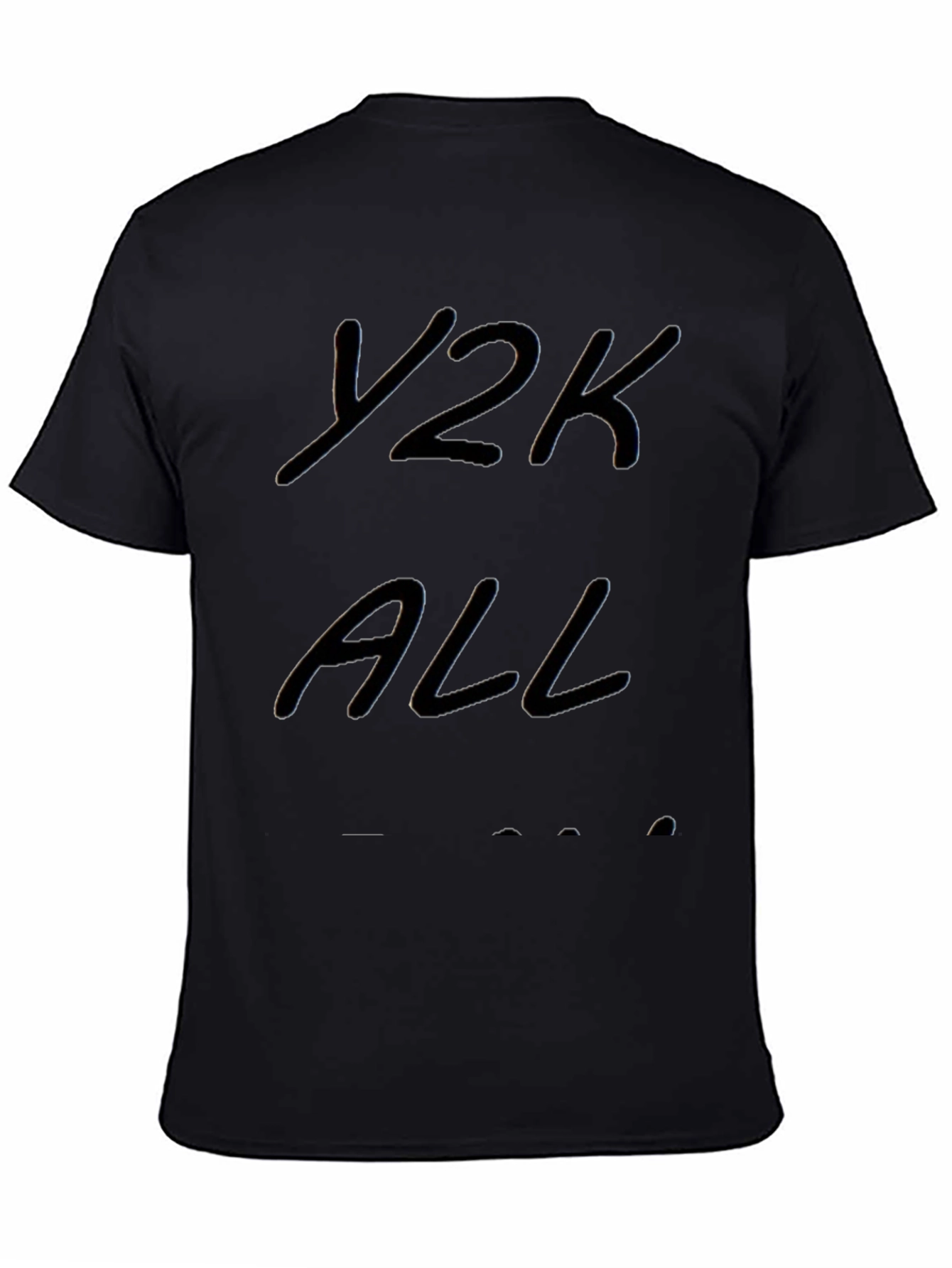 Y2K ALL T-Shirt - Black Casual Style