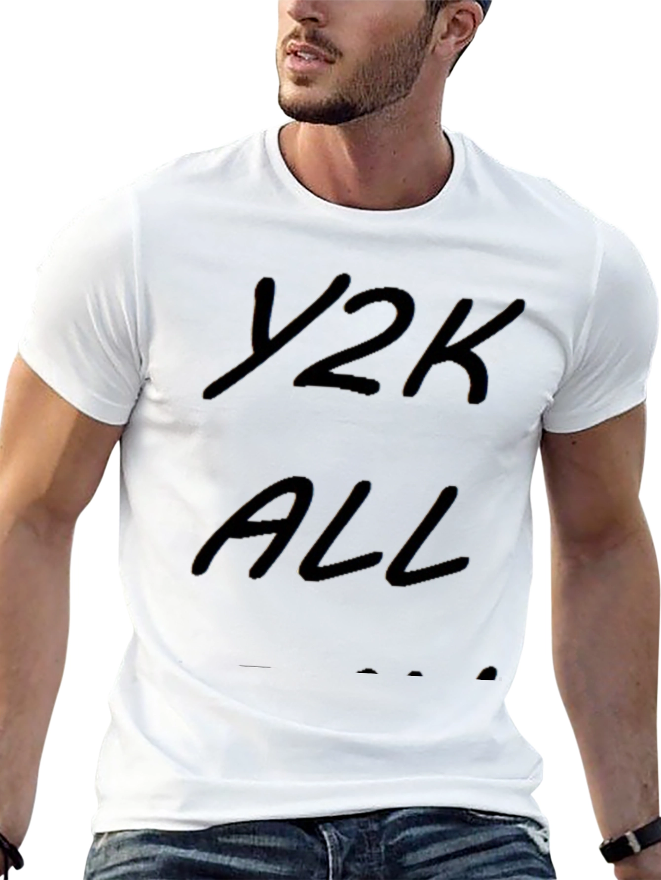 Y2K ALL T-Shirt - Black Casual Style