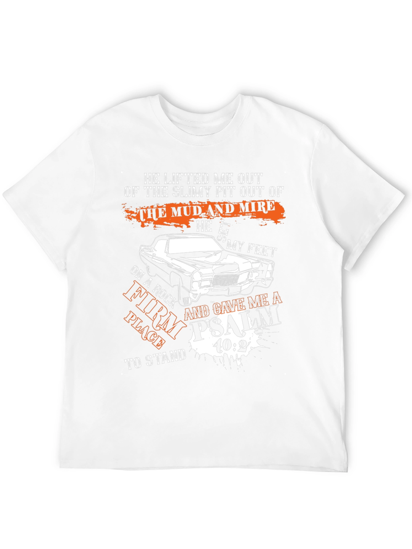 Faith-Inspired Psalm 40:2 Graphic Tee