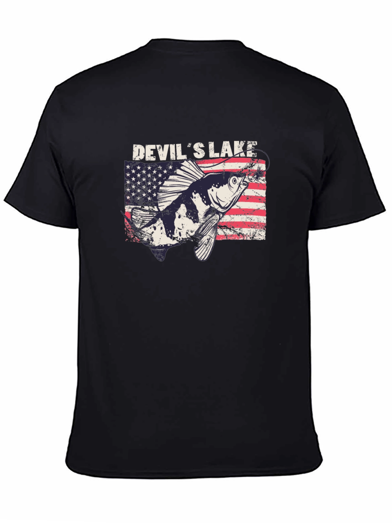 Devils Lake Fishing T-Shirt - Patriotic Angler Tee