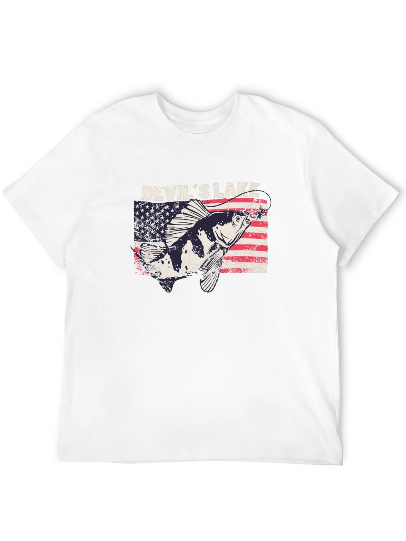 Devils Lake Fishing T-Shirt - Patriotic Angler Tee