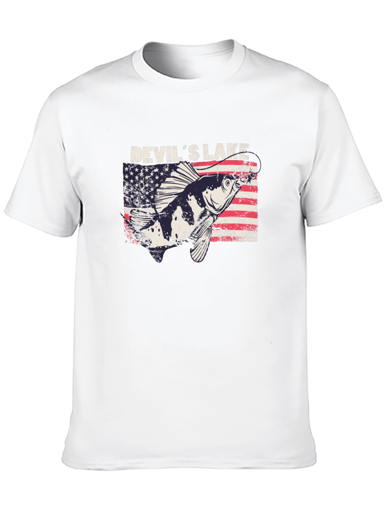 Devils Lake Fishing T-Shirt - Patriotic Angler Tee