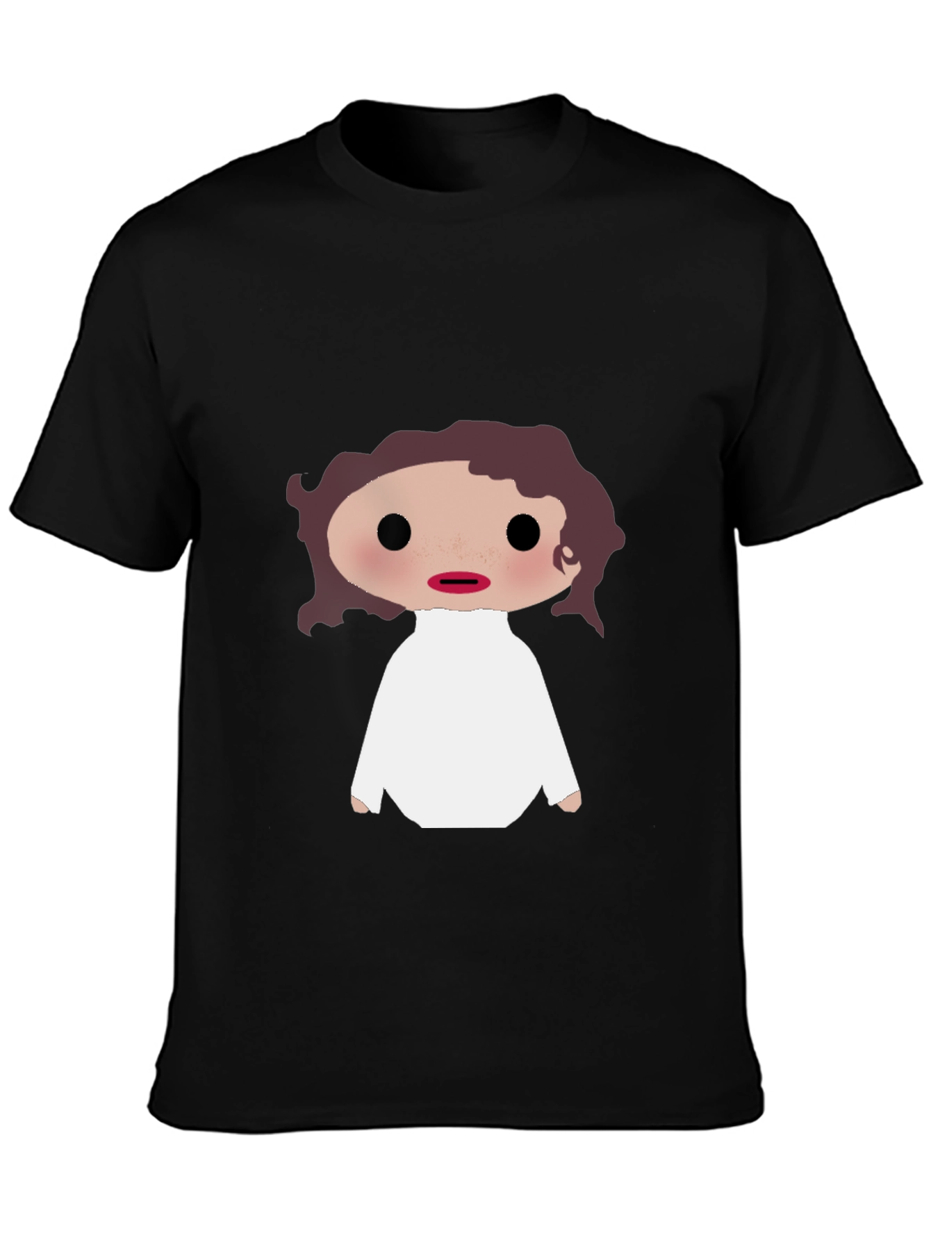 Cartoon Leia Unisex T-Shirt - Black