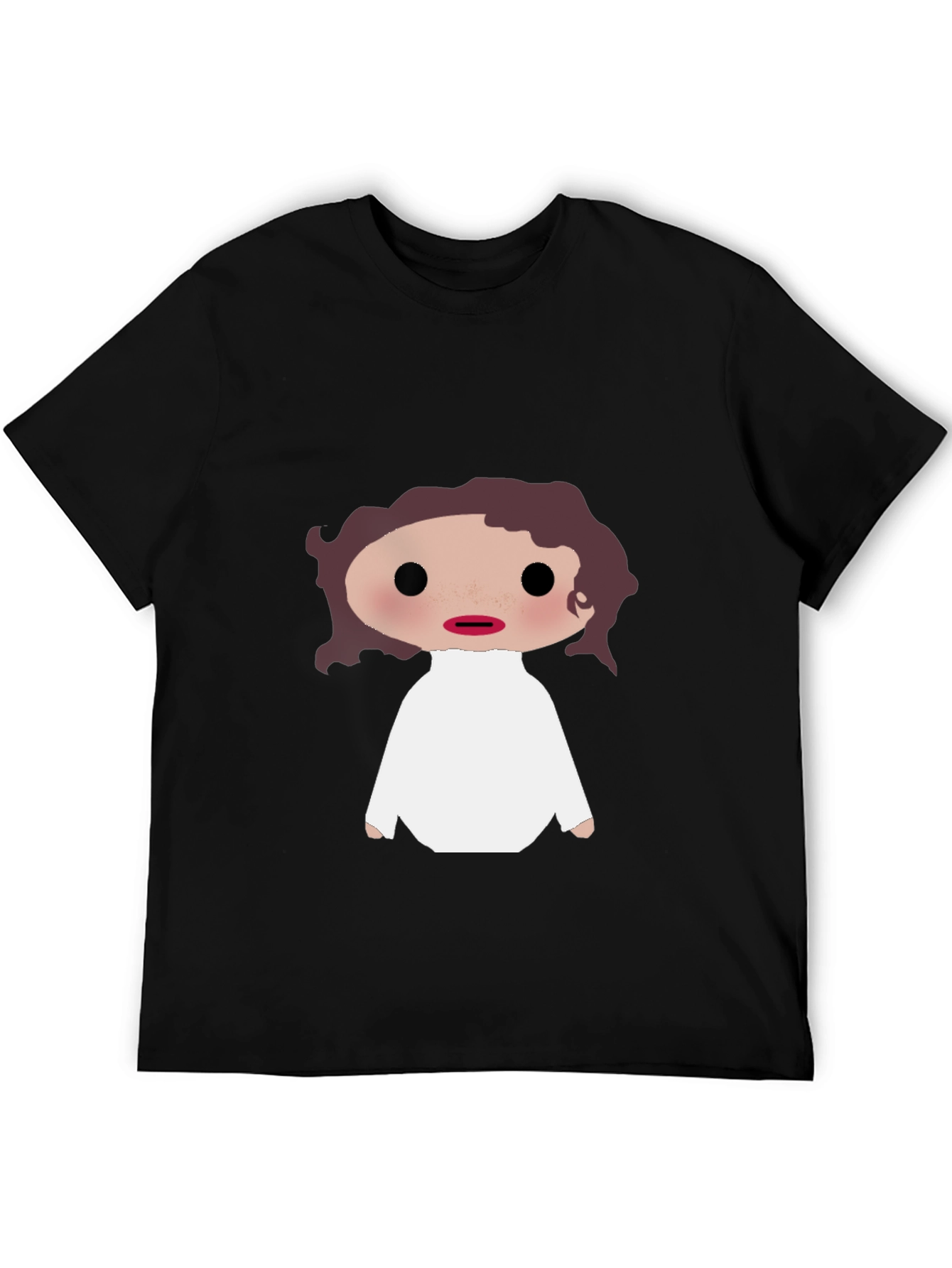 Cartoon Leia Unisex T-Shirt - Black