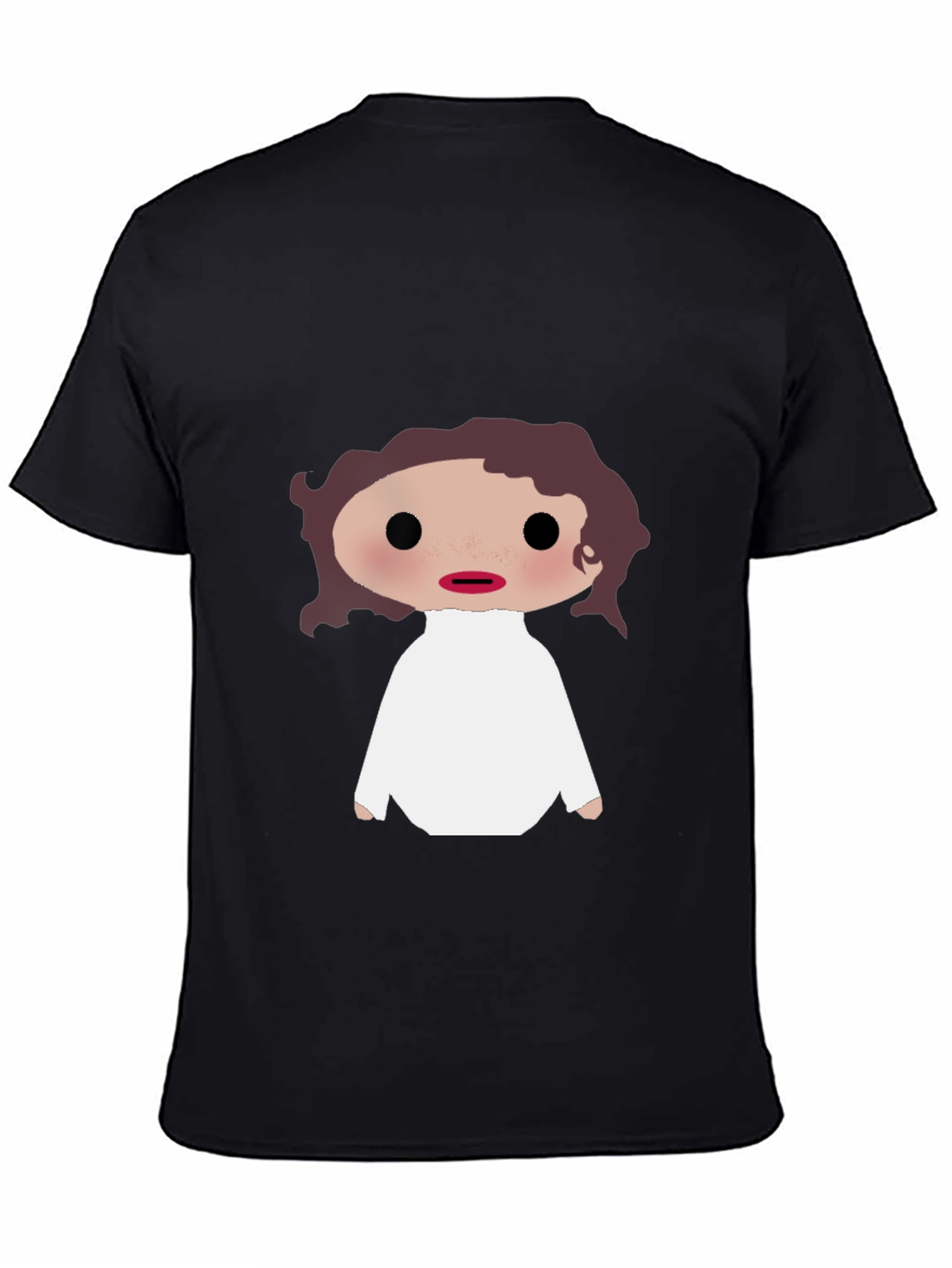 Cartoon Leia Unisex T-Shirt - Black