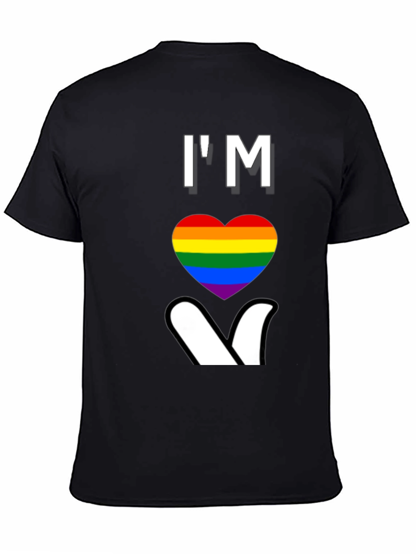 Im Heart Gay Pride T-Shirt LGBTQ Rainbow Love Tee