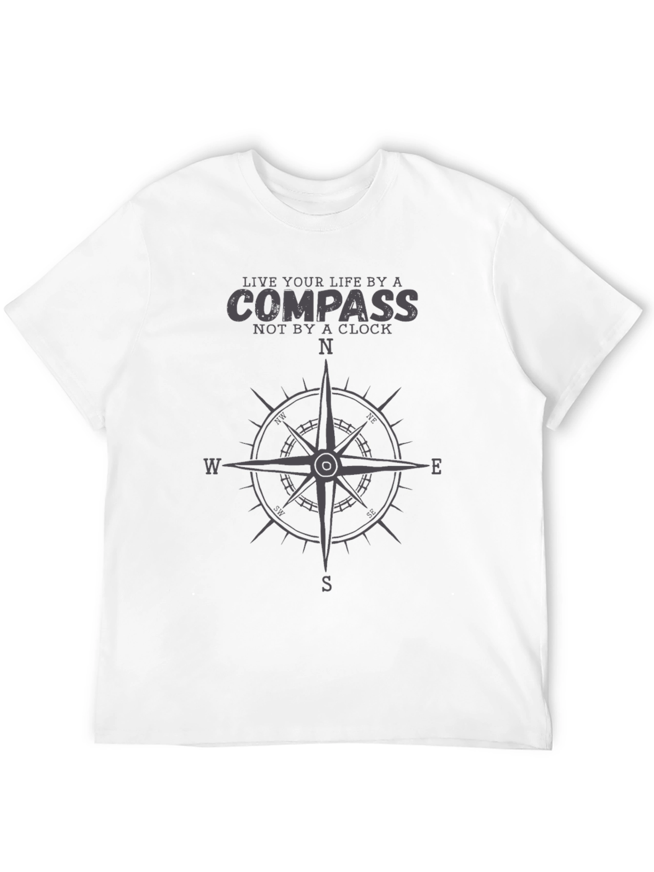 Compass Graphic T-Shirt - Live Your Life Design