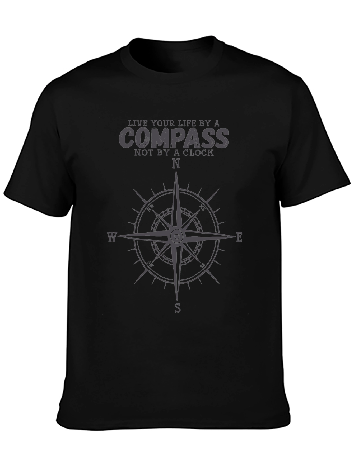 Compass Graphic T-Shirt - Live Your Life Design