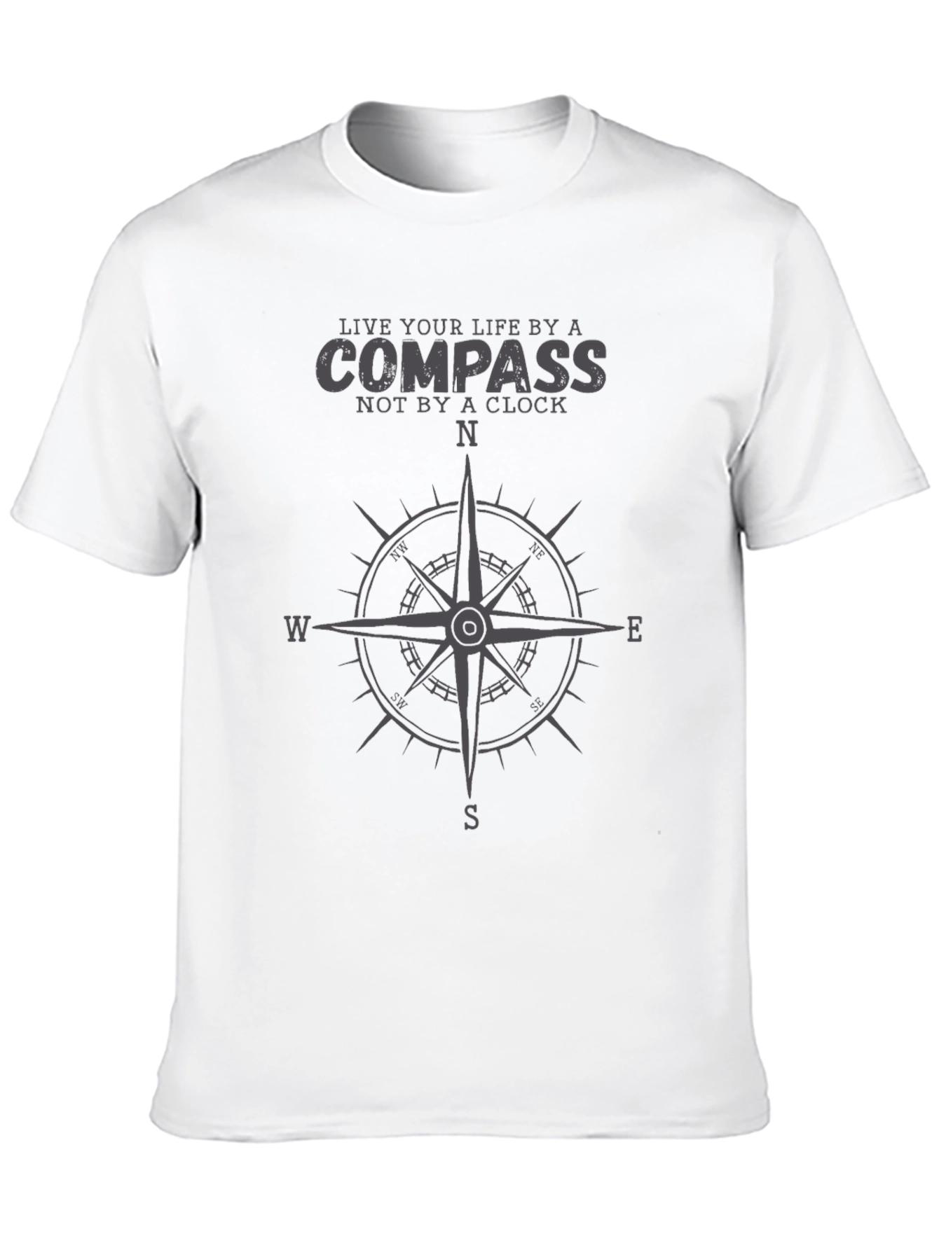 Compass Graphic T-Shirt - Live Your Life Design