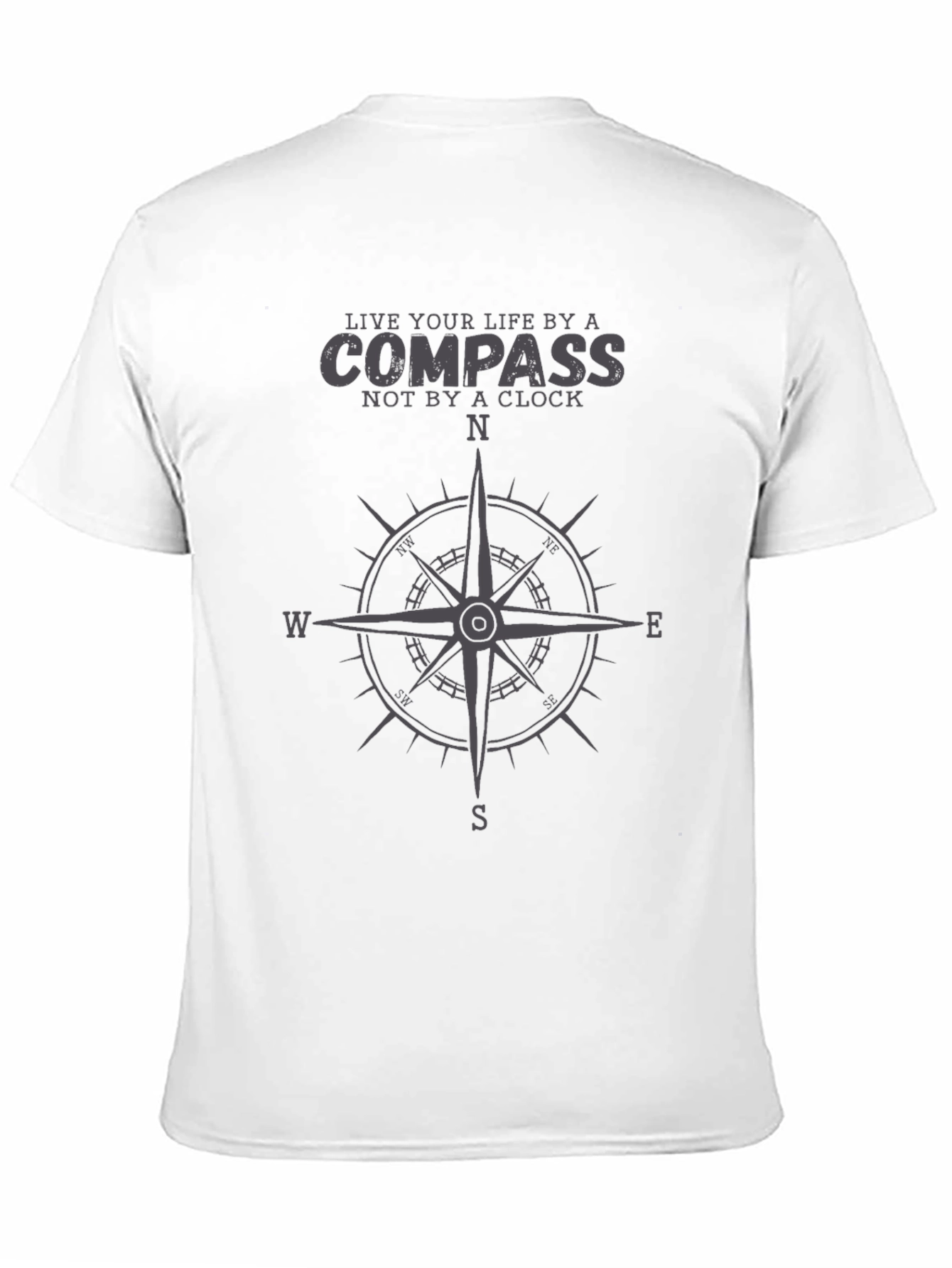 Compass Graphic T-Shirt - Live Your Life Design