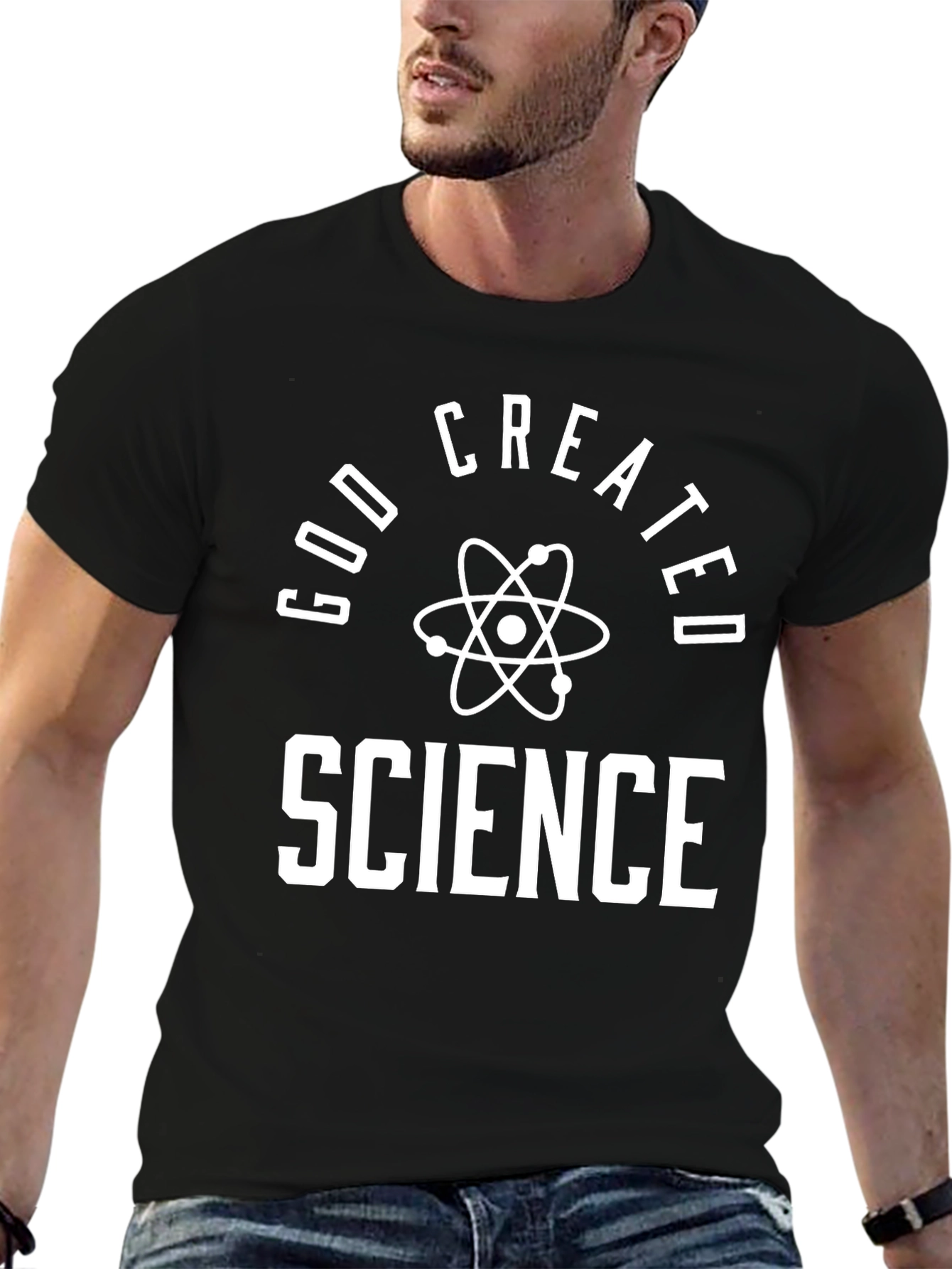 God Created Science T-Shirt - Black