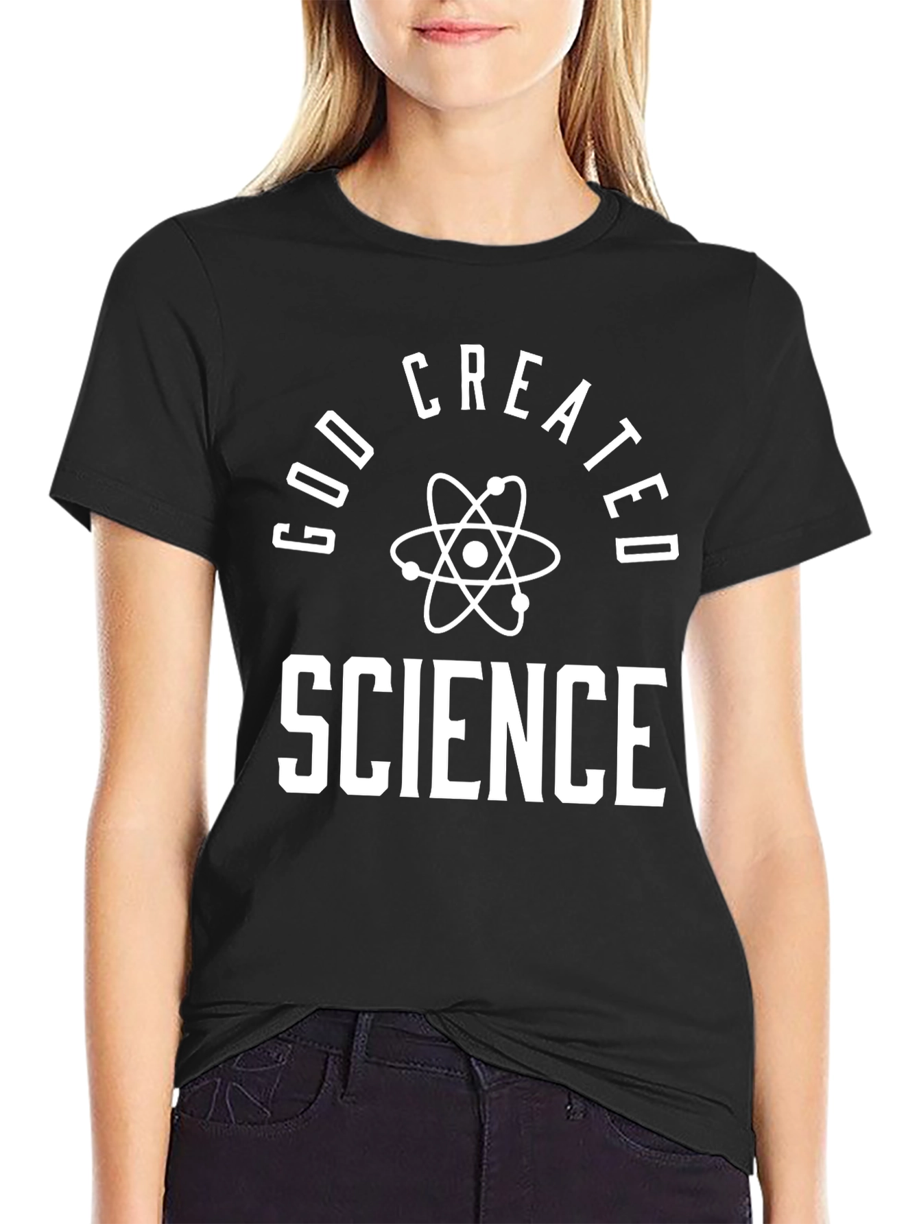 God Created Science T-Shirt - Black