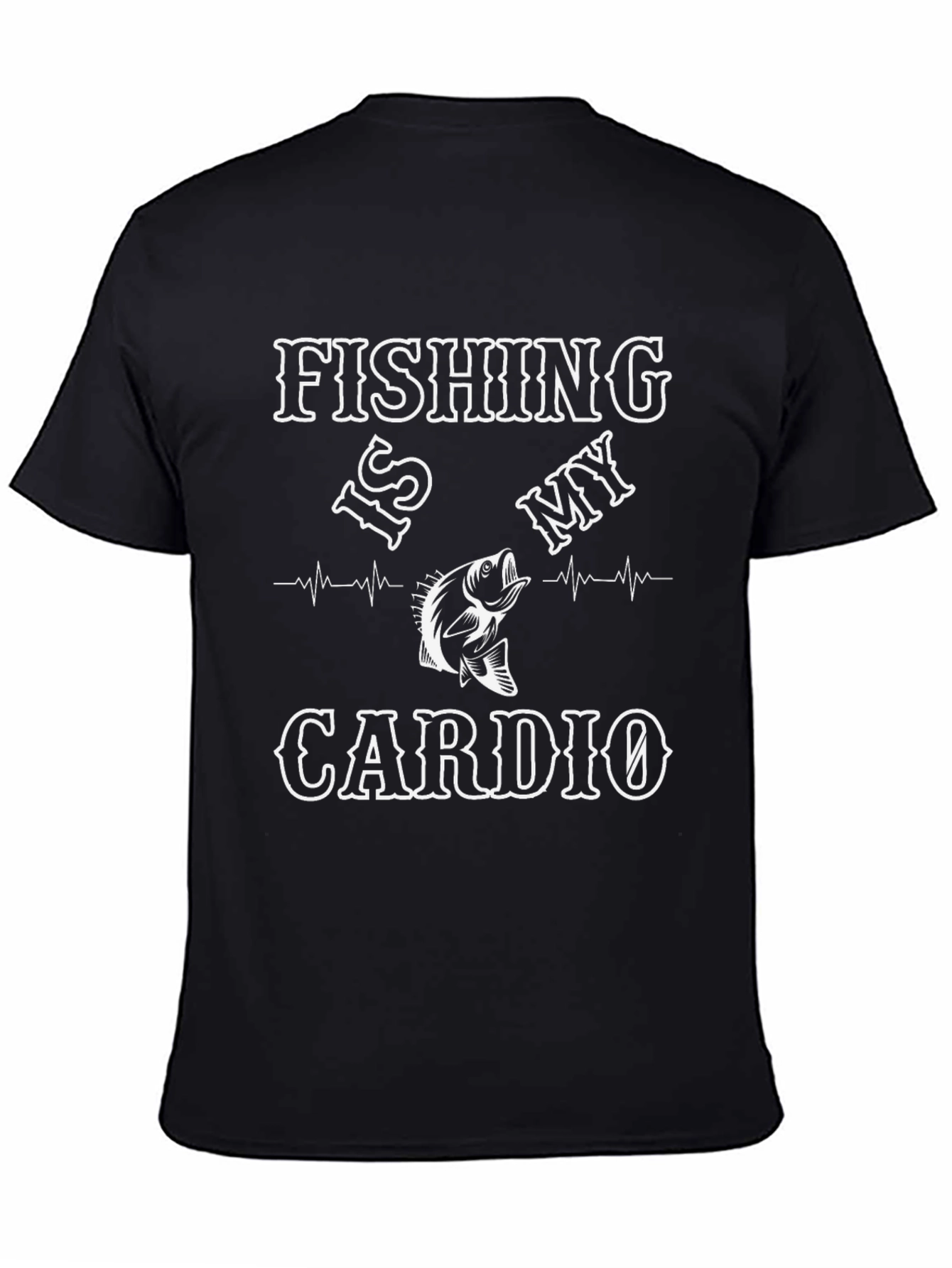 Fishing Is My Cardio T-Shirt - Black