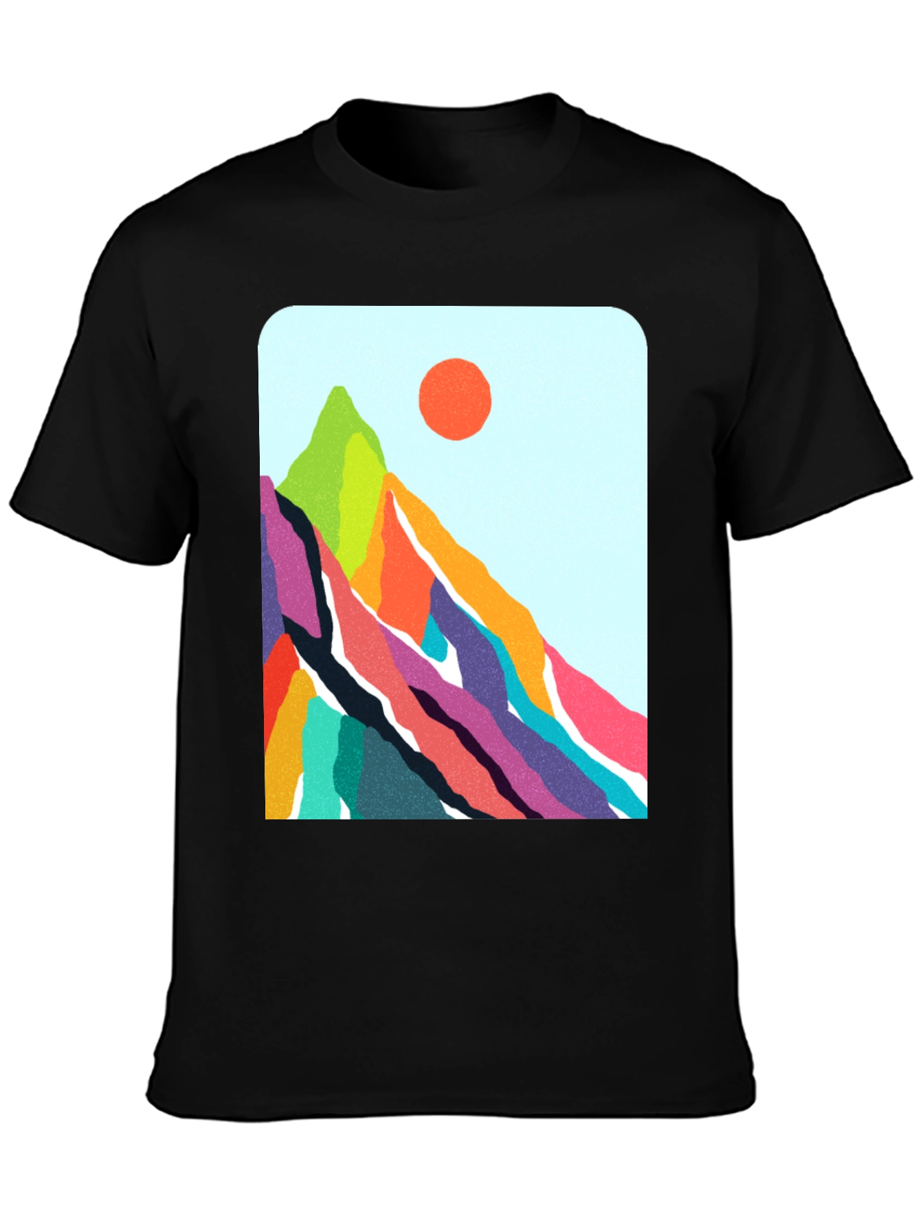 Vibrant Mountain Graphic Tee - Nature Inspired Design