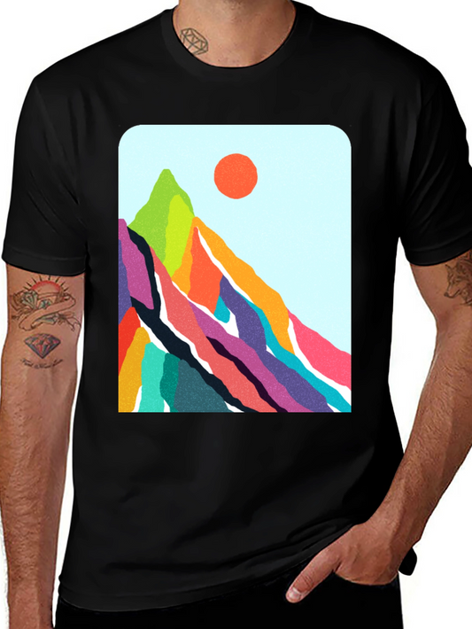 Vibrant Mountain Graphic Tee - Nature Inspired Design
